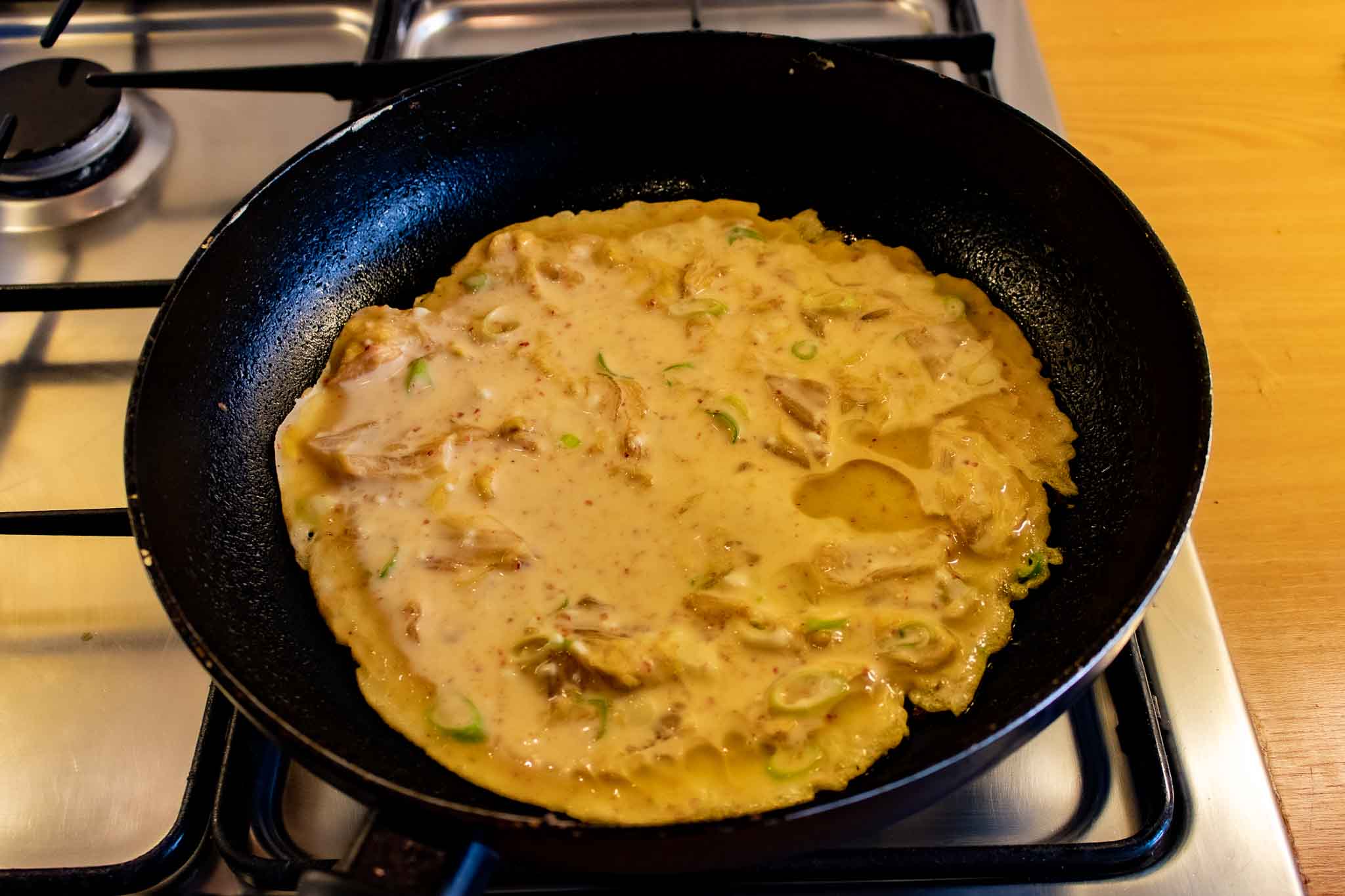 Kimchi Pannenkoeken Bakken