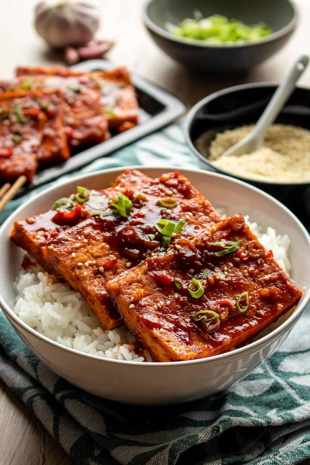 Pittige Tofu op Koreaanse Manier (Dubu Jorim)