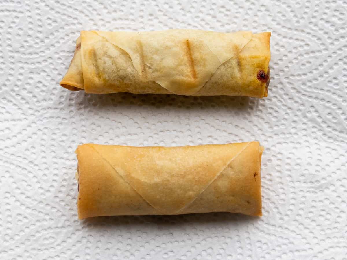 Loempia gefrituurd en gebakken