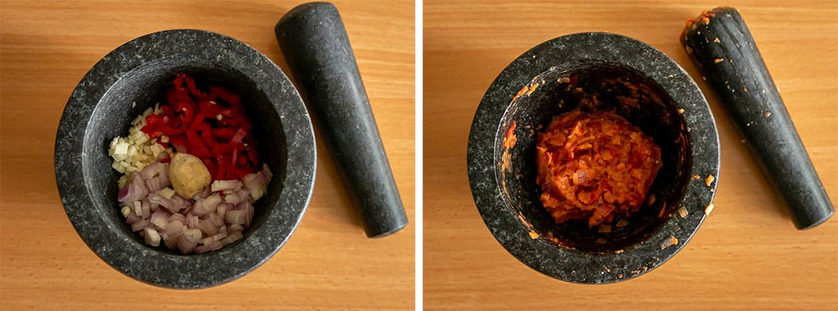 Boemboe maken voor Bami Goreng