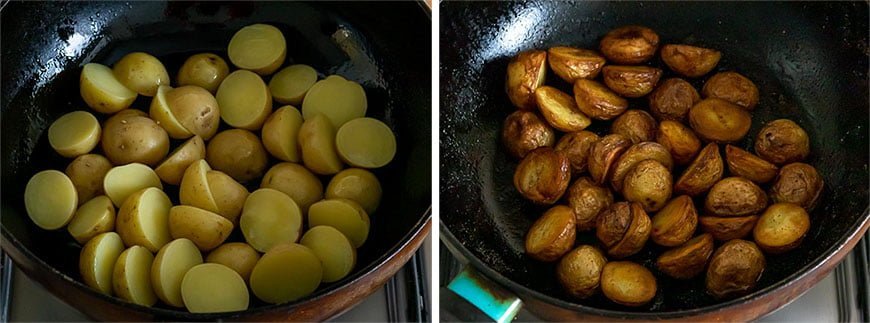 Krieltjes bakken voor Gebakken Krieltjes met Chinese 5-spice