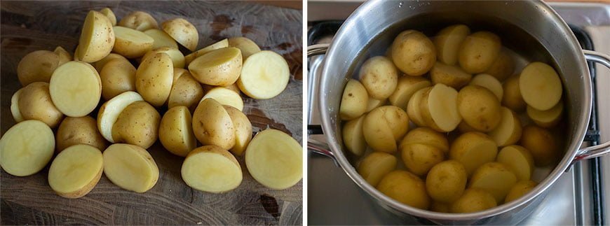 Krieltjes koken voor Gebakken Krieltjes met Chinese 5-spice