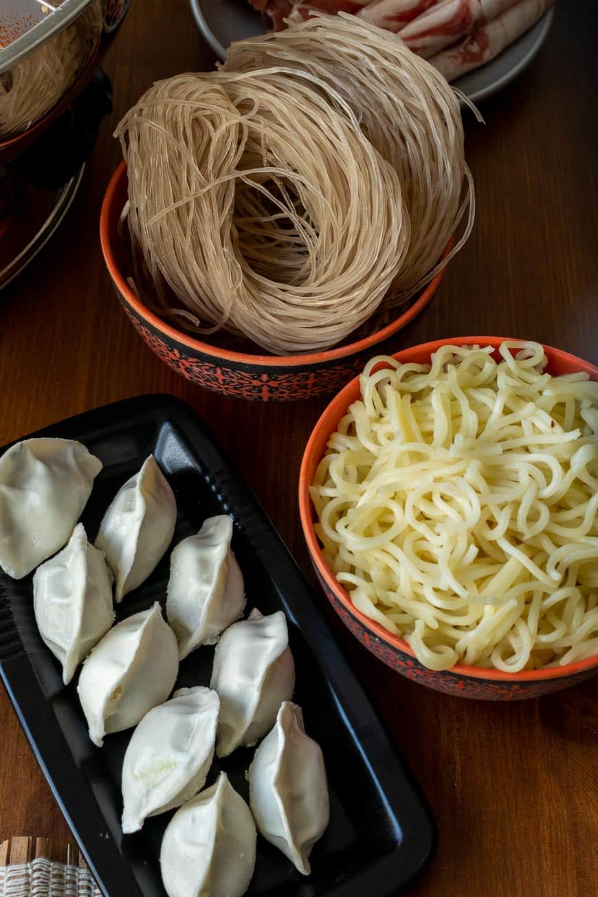 Deegwaren voor Hot Pot