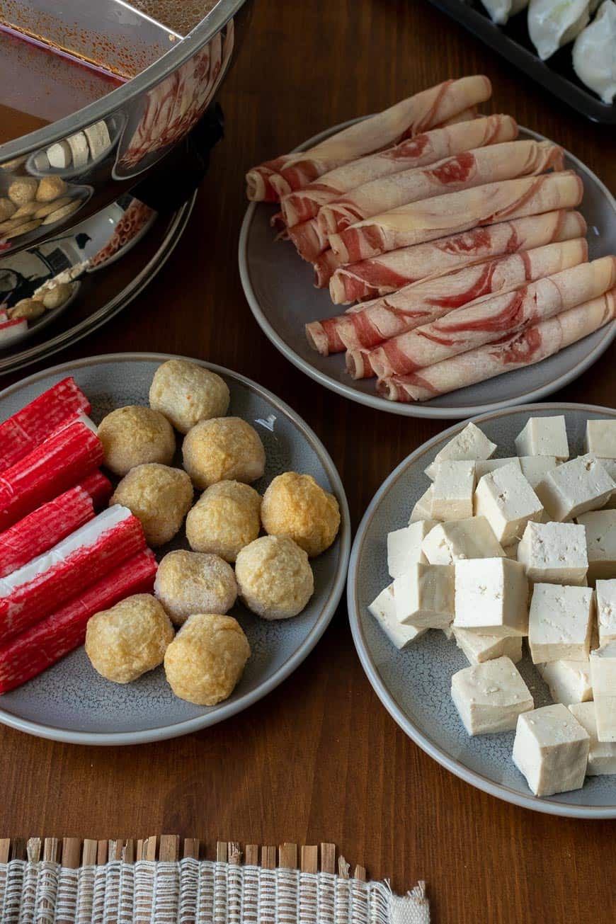 Vlees en vis voor Hot Pot