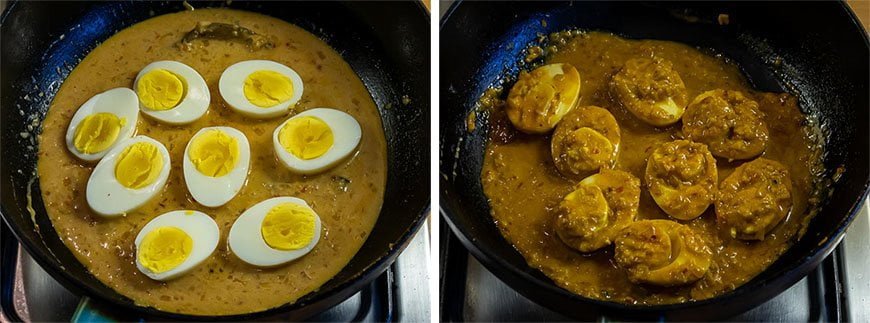 Eieren Stoven voor Sambal Goreng Telor