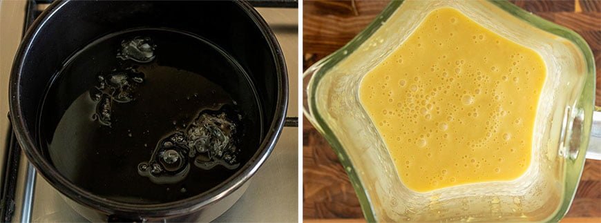 Gelatine toevoegen aan Mango Pudding