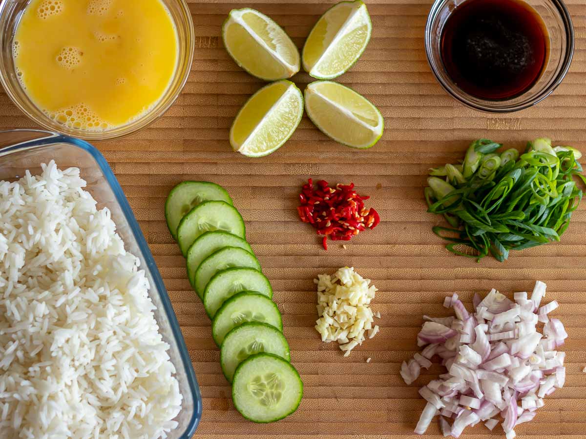 Ingrediënten voor Khao Pad