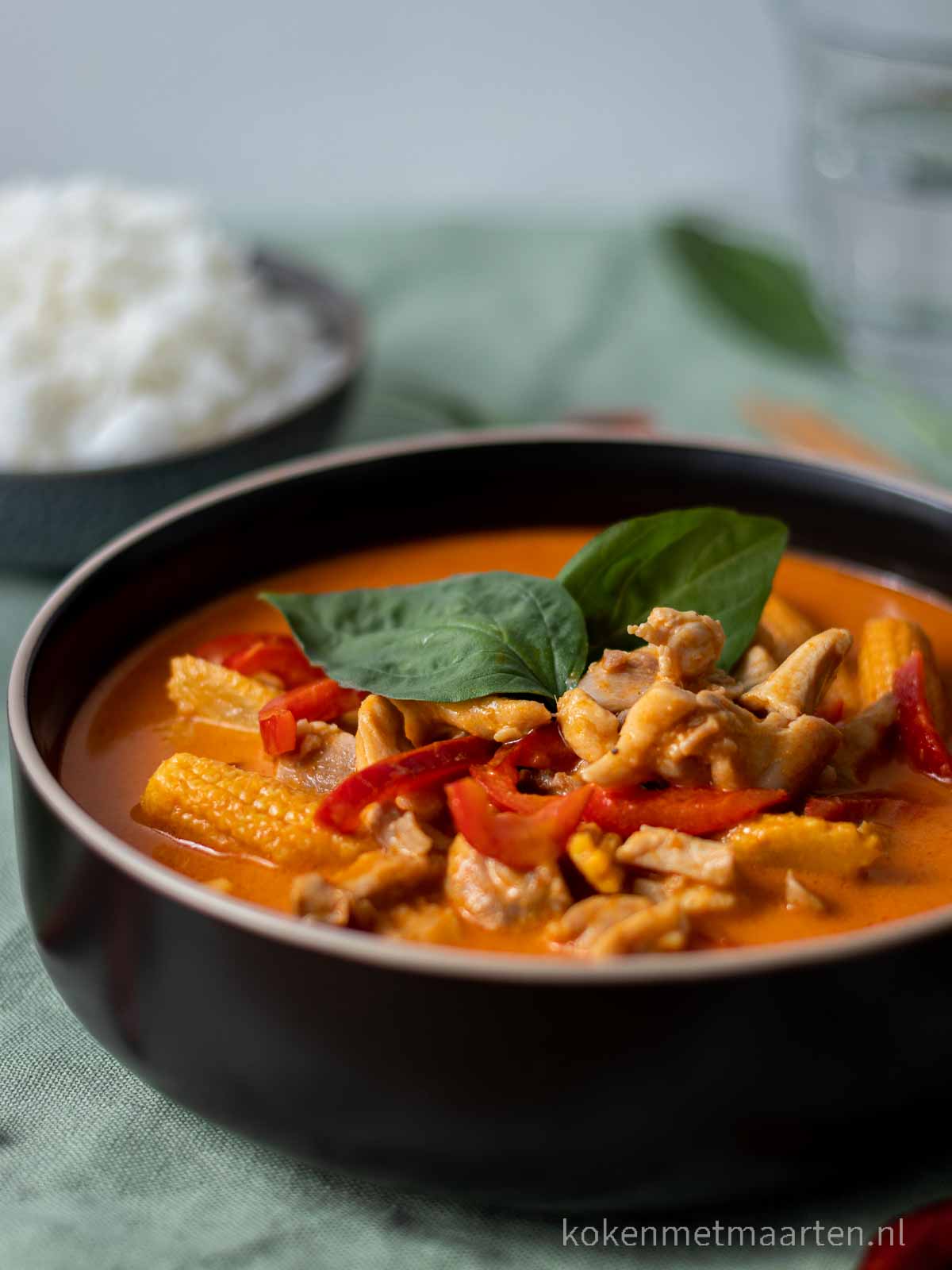 Rode Curry met Kip